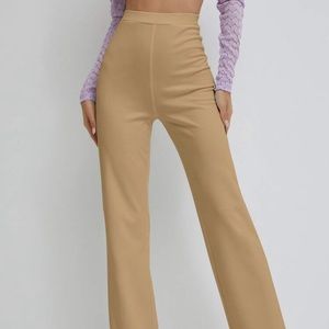 High waisted straight leg pants